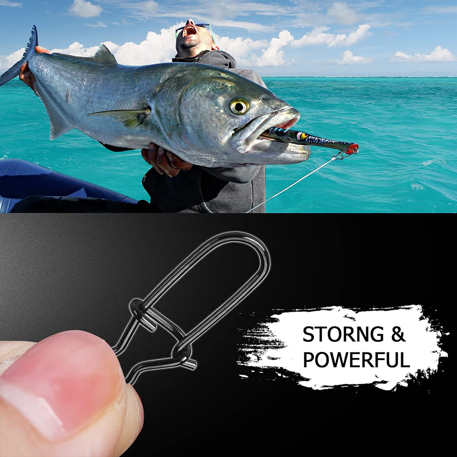 50Pcs 크랭크베이트 스냅 스테인레스 스틸 듀오 잠금 - Fishing Equipment Basics 리뷰 및 가격